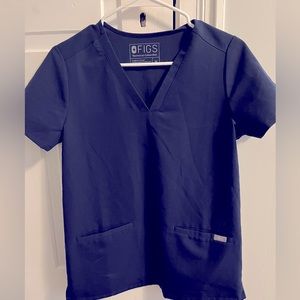 Figs 3 pocket, XS, Navy top